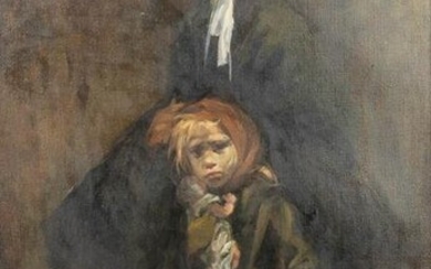Marthe DE SPIEGELEIR (1897-1991) 'Seule' a painting