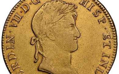Mexico: , Ferdinand VII gold 8 Escudos 1817 Mo-JJ AU55 NGC,...