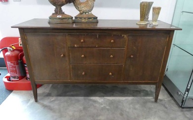 Mid century 2 tone sideboard with 3 central drawers and...