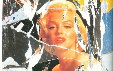 Mimmo Rotella, Omaggio a Marilyn (A Tribute to Marilyn) #3, Screenprint with Collage