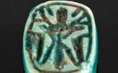 Miniature Egyptian Faience Bead w/ Uraei