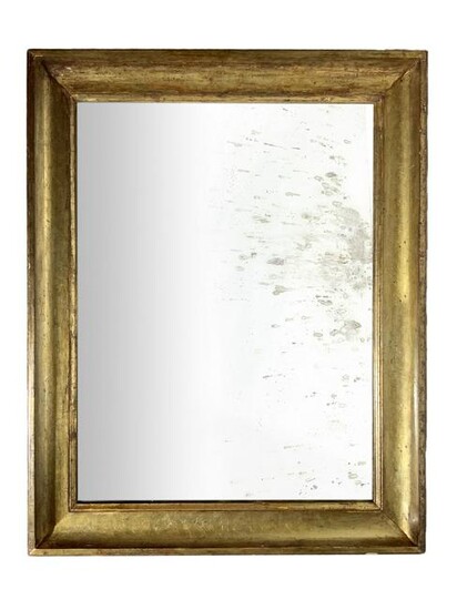 Mirror in gilded wood leafy, nineteenth century. 123x97