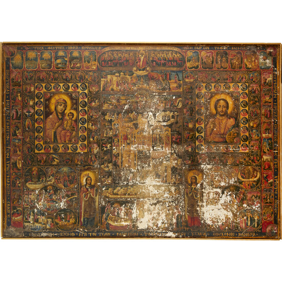 Monumental 18th c. Epitaphios icon, ex Sotheby's