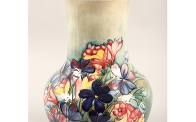 Moorcroft pottery vase, decorated in the Spring flowers patt...