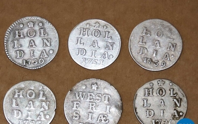Nalatenschap oude nederlandse zilveren munten 1730 - 1790