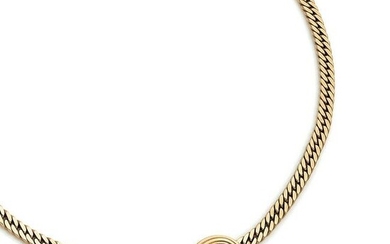 Necklace in 18K yellow gold (750‰) with curb link