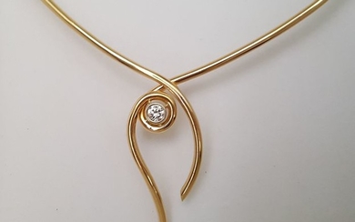 New. Hand made. 47 gr - 18 kt. Gold, White gold - Necklace - 0.50 ct Diamond