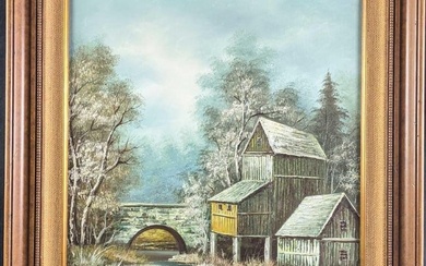Oil Painting On Canvas Wyman Winter Painting
