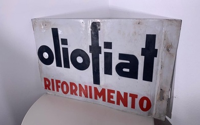 Oliofiat - Advertising sign - Double-sided sign - metal