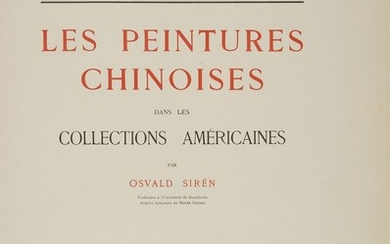 Osvald SIREN Les Peintures chinoises dans...