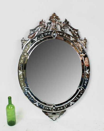 Oval Venetian style mirror