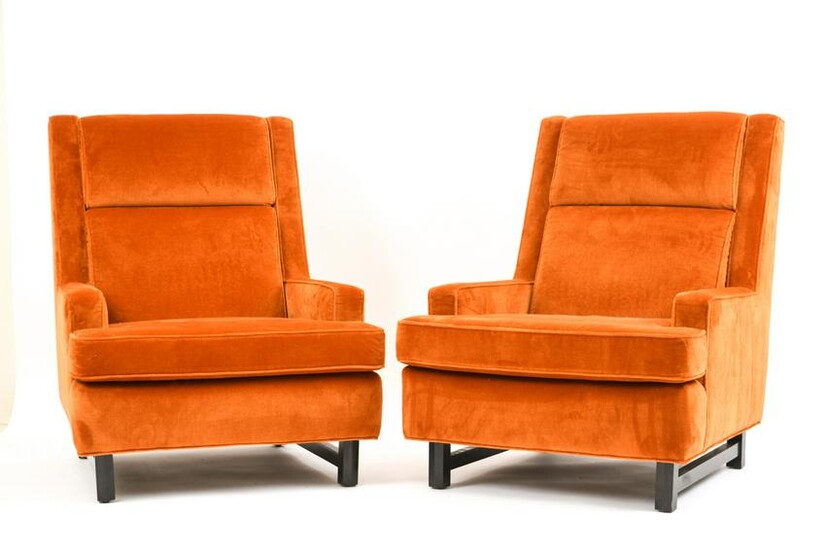PAIR OF EDWARD WORMLEY LOUNGE CHAIRS