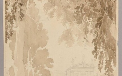 "PIERRE-JOSEPH DEDREUX-DORCY (1789-1874) The Villa Borghese in Rome Located ""Villa...