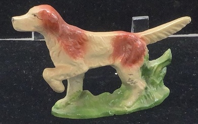 Painted Cast Iron Dog Figural
