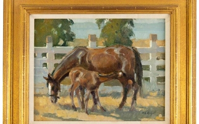 Painting of horses by Meredith Brooks Abbott