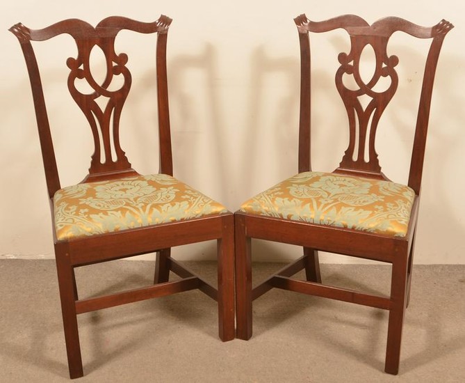 Pair of American Chippendale Mahogany Side Chairs