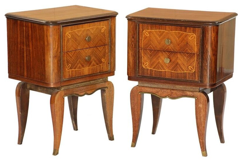 Pair of Bedside Tables, French Art Deco Style