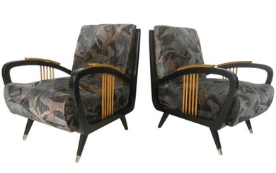 Pair of Mid-Century Modern Paolo Buffa Style Armchairs