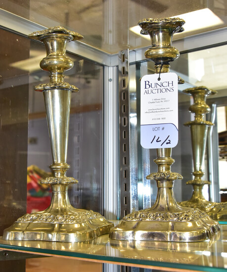 Pair of SP Rococo Style Candlesticks