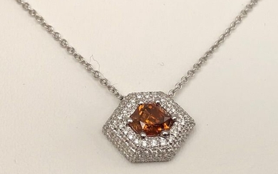 Penta - 18 kt. White gold - Necklace with pendant - 0.70 ct Diamond - Diamonds