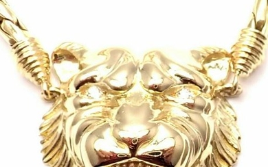 Piaget 18k Yellow Gold Diamond Lion Pendant Link