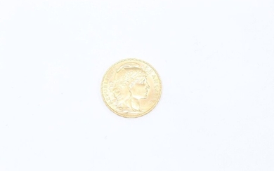 Gold coin of 20 Francs au coq, 1913