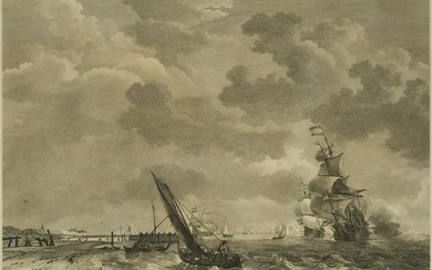 Pierre-Charles Canot (1710-1777), A MODERATE GALE, CIRCA 17