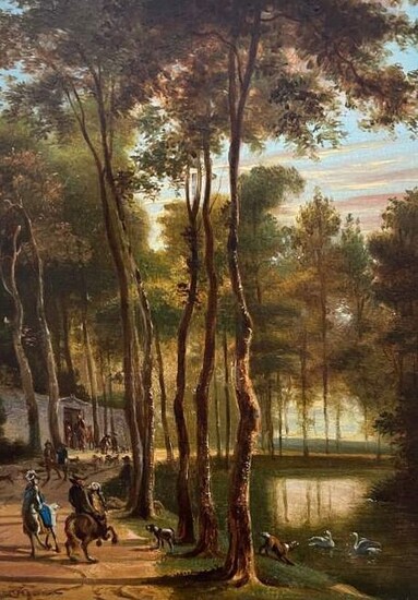 Pieter Daniel van de Burgh (1805- 1879) - Koninklijke stallen. Denhaag