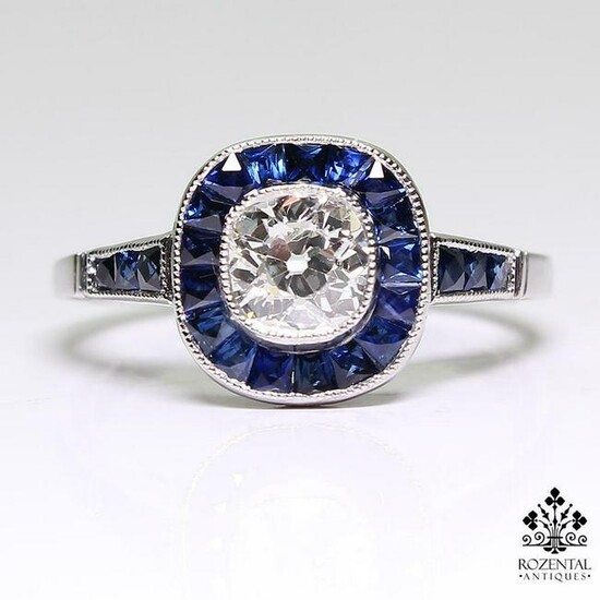 Platinum Revival Diamonds & Sapphires Ring