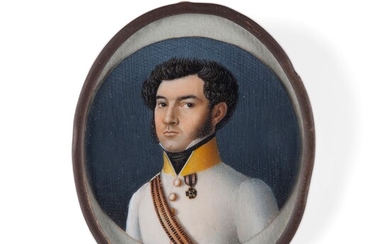 Portrait miniature of an official, late 18th - early 19th century