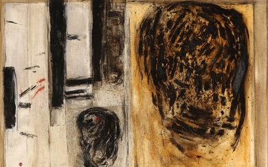 Preben Hornung: “Atelierbillede”, January 1972. Signed monogram; signed, titled and dated on the reverse. Oil on canvas. 80×112 cm.