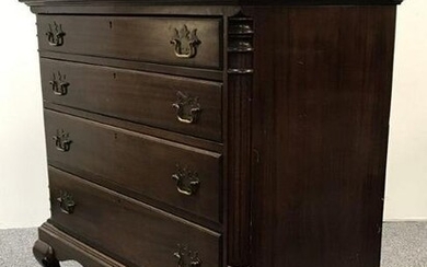 R HATCH MAHOGANY QUEEN ANNE STYLE CHEST-OF-DRAWERS