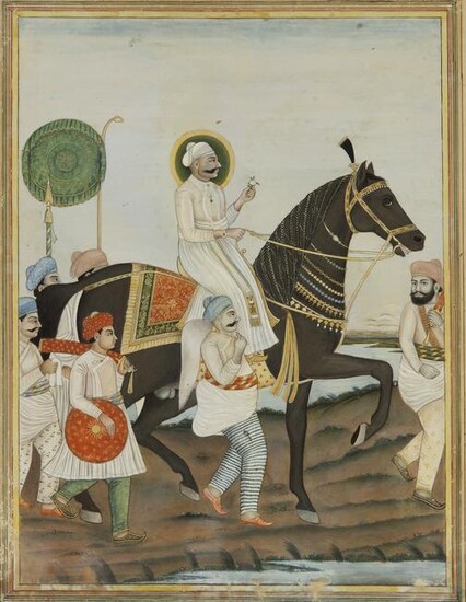 RAJA ON PARADE, NORTH INDIA, AWADH, 19TH CENTURY