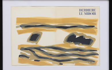 RAOUL UBAC. LITHOGRAPH IN COLOUR, cover of Derrière le Miroir no 142 1964.