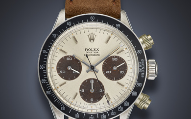 ROLEX, RARE STAINLESS STEEL CHRONOGRAPH 'DAYTONA', WITH TROPICAL REGISTERS, REF. 6263