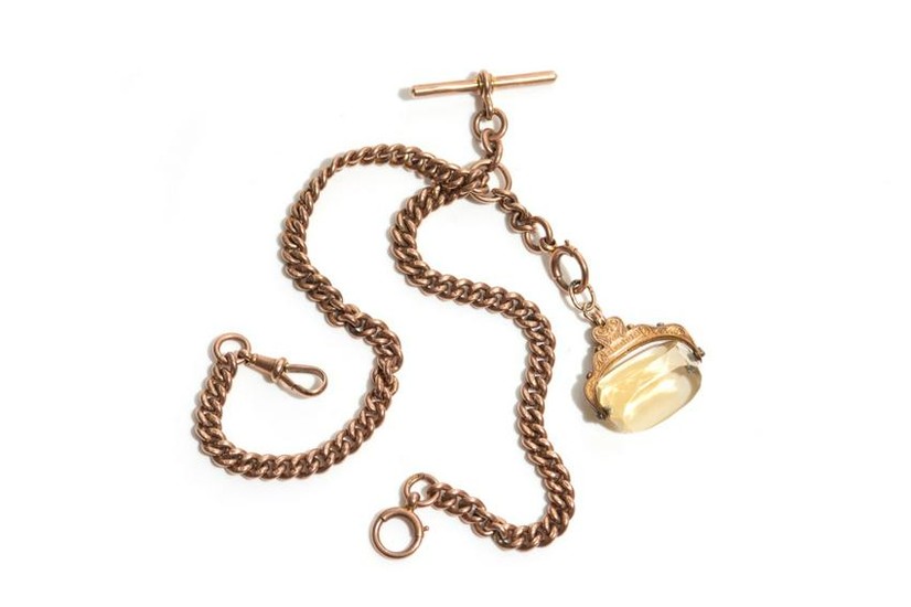 ROSE GOLD WATCH CHAIN WITH PENDANT, 51g