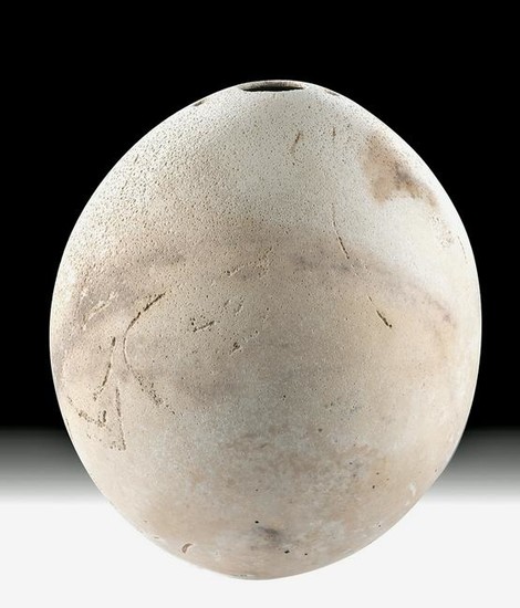 Rare Egyptian / Nubian Ostrich Egg Vessel - Intact!