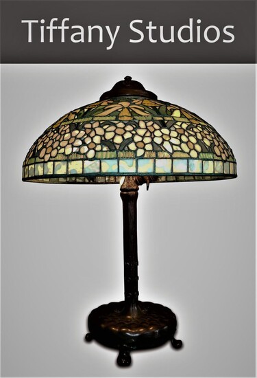 Rare Signed Tiffany Studio NY Jonquil Daffodil Lamp