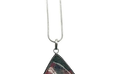 Red Rhodolite Gemstone Necklace Pendant