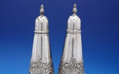 Reed and Barton Silverplate Salt and Pepper Shaker Pair Massive C