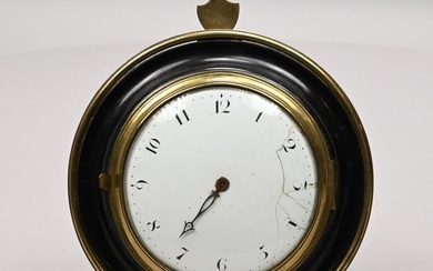 Regency Ebonized, Rosewood & Brass Sedan Clock