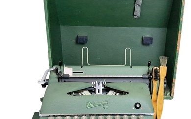 Rheinmetall Vintage Green Germany Portable Manual Typewriter