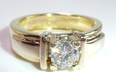Ring - 14 kt. White gold, Yellow gold Diamond (Natural)