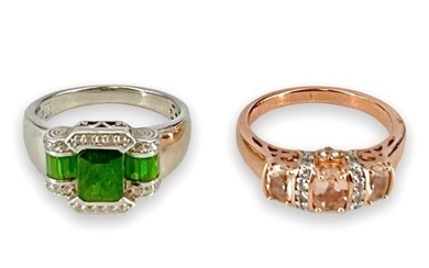 Rings in Green & Pink!