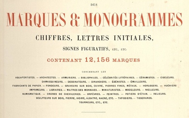 Ris-Paquot, (O.E.). Dictionnaire encyclopédique des marques & monogrammes, chiffres, lettres...