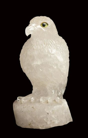 Rock cristal eagle sculpture .