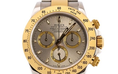 Rolex Oyster Perpetual Cosmograph Daytona Automatic Watch Stainless Steel and Yellow Gold 40