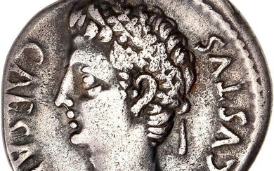 Roman Empire - AR Denarius, Augustus (27 BC-AD 14). Uncertain Spanish mint (Colonia Caesaraugusta?), 19-18 BC