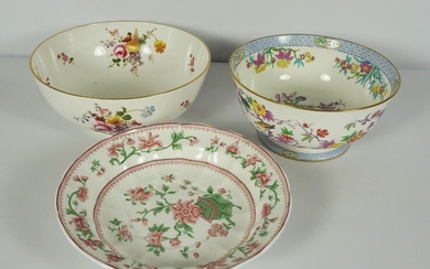 Royal Crown Derby "Derby Posies" Bowl, 16cm high, With a Minton Floral Bowl, And a Royal Worcester