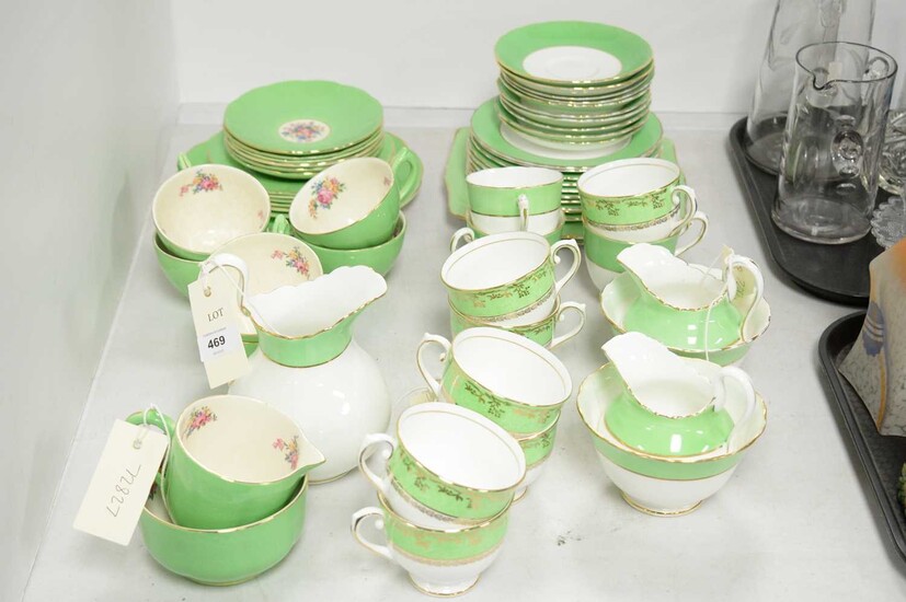 Royal Leighton tea services; and other teaware.
